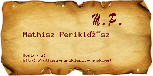Mathisz Periklész névjegykártya